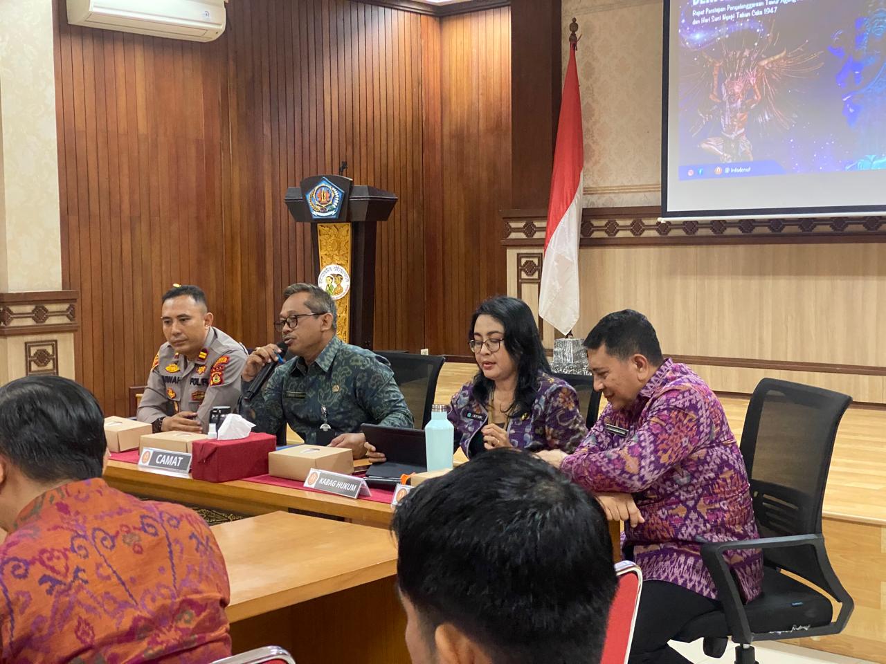 Menyambut Hari Raya Nyepi Tahun Caka 1947, Kecamatan Denpasar Utara Melaksanakan Forkopimcam