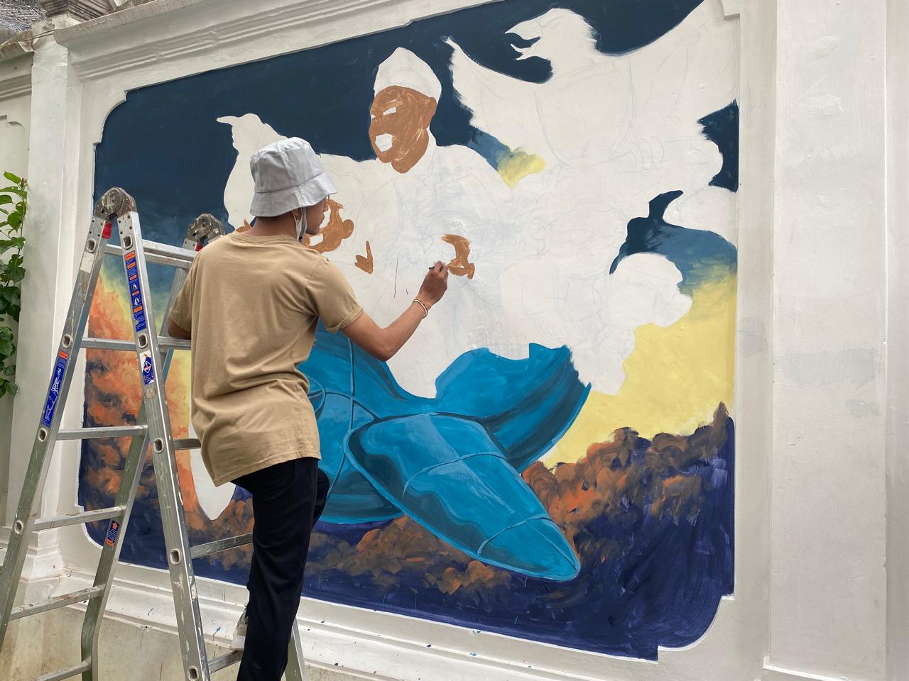 Lomba Mural Meriahkan Bulan Bung Karno di Kecamatan Denpasar Utara
