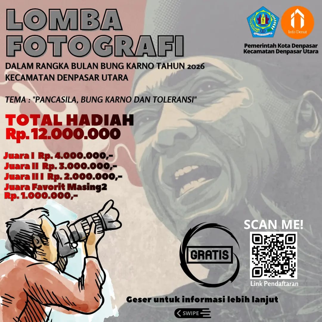 Finalis Lomba Fotografi Dalam Rangka Bulan Bung Karno Tahun 2026 di Kecamatan Denpasar Utara