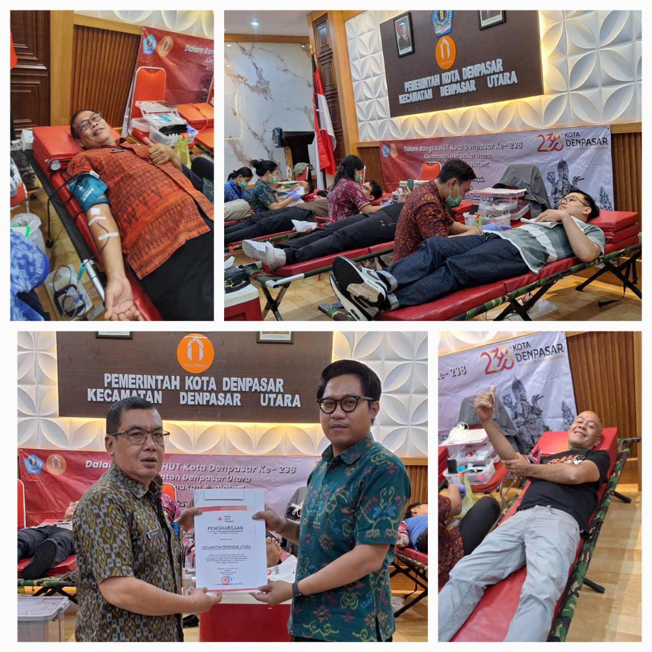 Donor Darah Meriahkan HUT ke-238 Kota Denpasar di Kecamatan Denpasar Utara