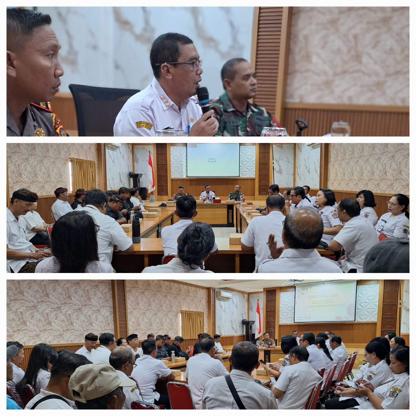 Forkopimcam Denpasar Utara Tingkatkan Koordinasi Lintas Sektor Tangani Persoalan Wilayah