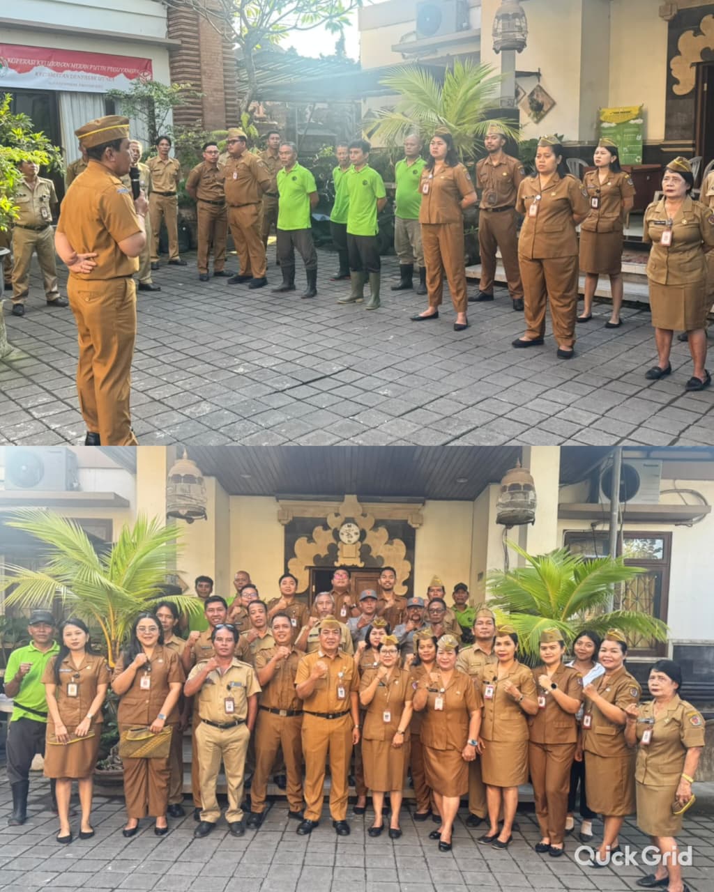 Camat Denpasar Utara Pimpin Apel Disiplin di Kelurahan Peguyangan