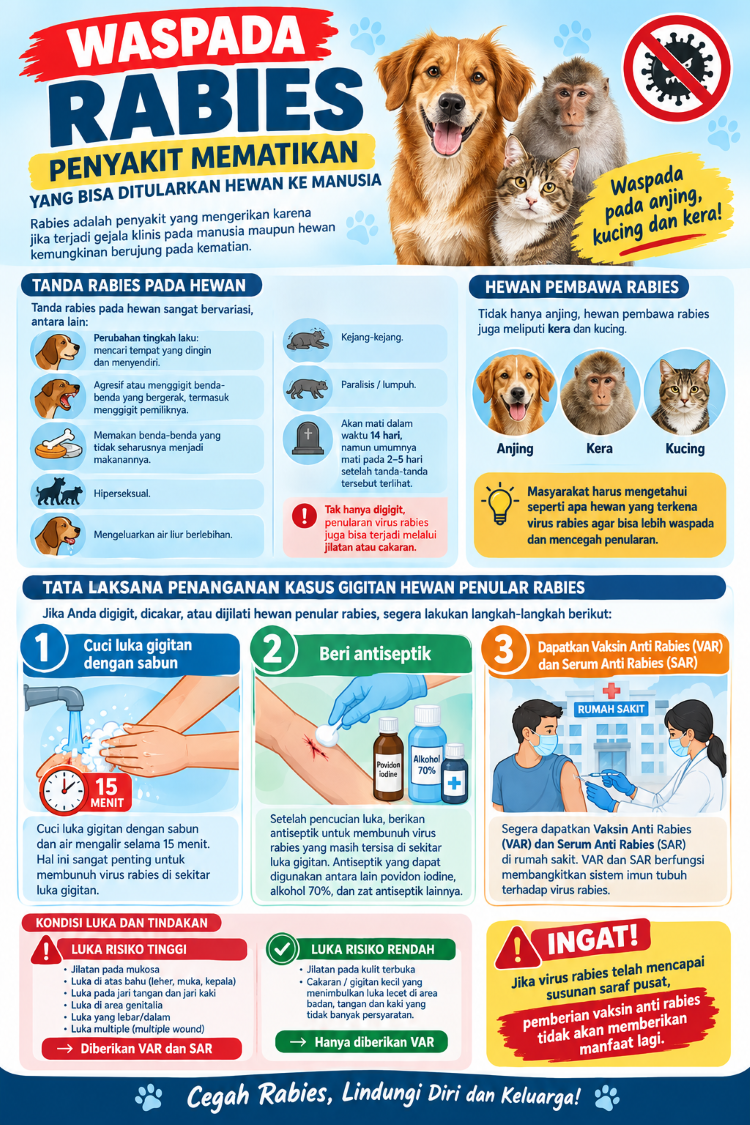 Ini yang Harus Dilakukan Jika Digigit Hewan Penular Rabies